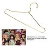 10pcs Stainless Steel Doll House Clothes Hanger Rose Gold Outfit Holder  Wardrobe Storage