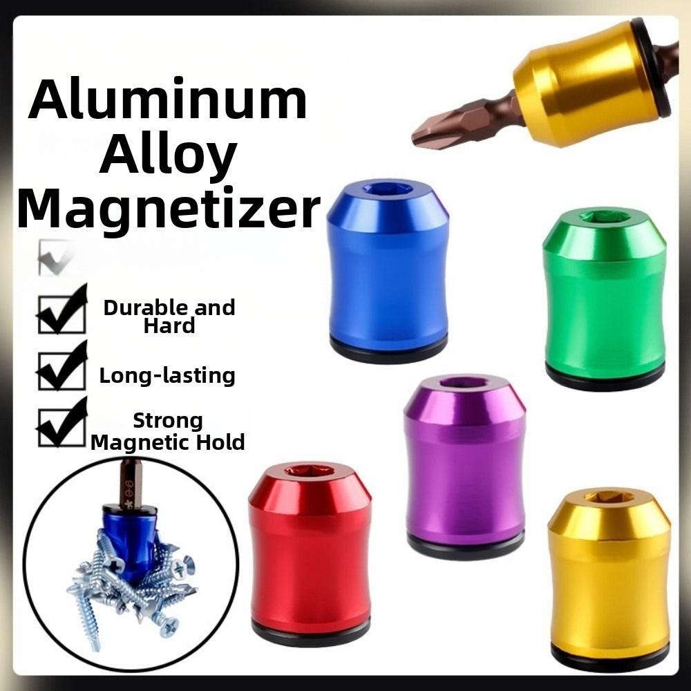 High Hardness Screwdriver Head Magnetic Ring Metal Removable Magnetic Screw Holder Universal Magnetizer Screw Household Tool
