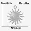 5pcs/Lot High Quality Steel Color Pentagram Star Sun Stainless Steel Pendant For Jewelry Making Supplies Handmade Bracelet Charm