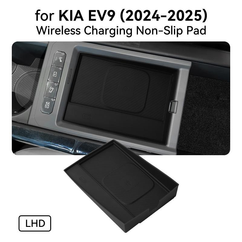 For Kia EV9 2024 2025 Wireless Charger Silicone Pad Central Control Anti-slip Car Protection Mat Modified Interior Accessories