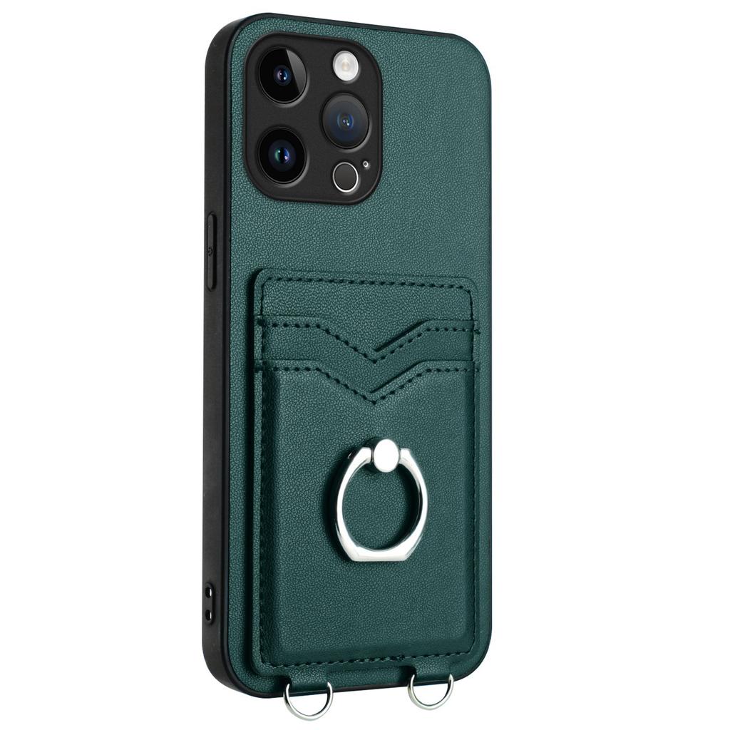 Card Holder Slots Ring Bracket Cover Phone Case For iPhone 12 12Pro 12ProMax 12Mini 11ProMax 11Pro XSMax XR XS 8Plus 7Plus SE 13Pro 14Pro 15Pro 16Pro