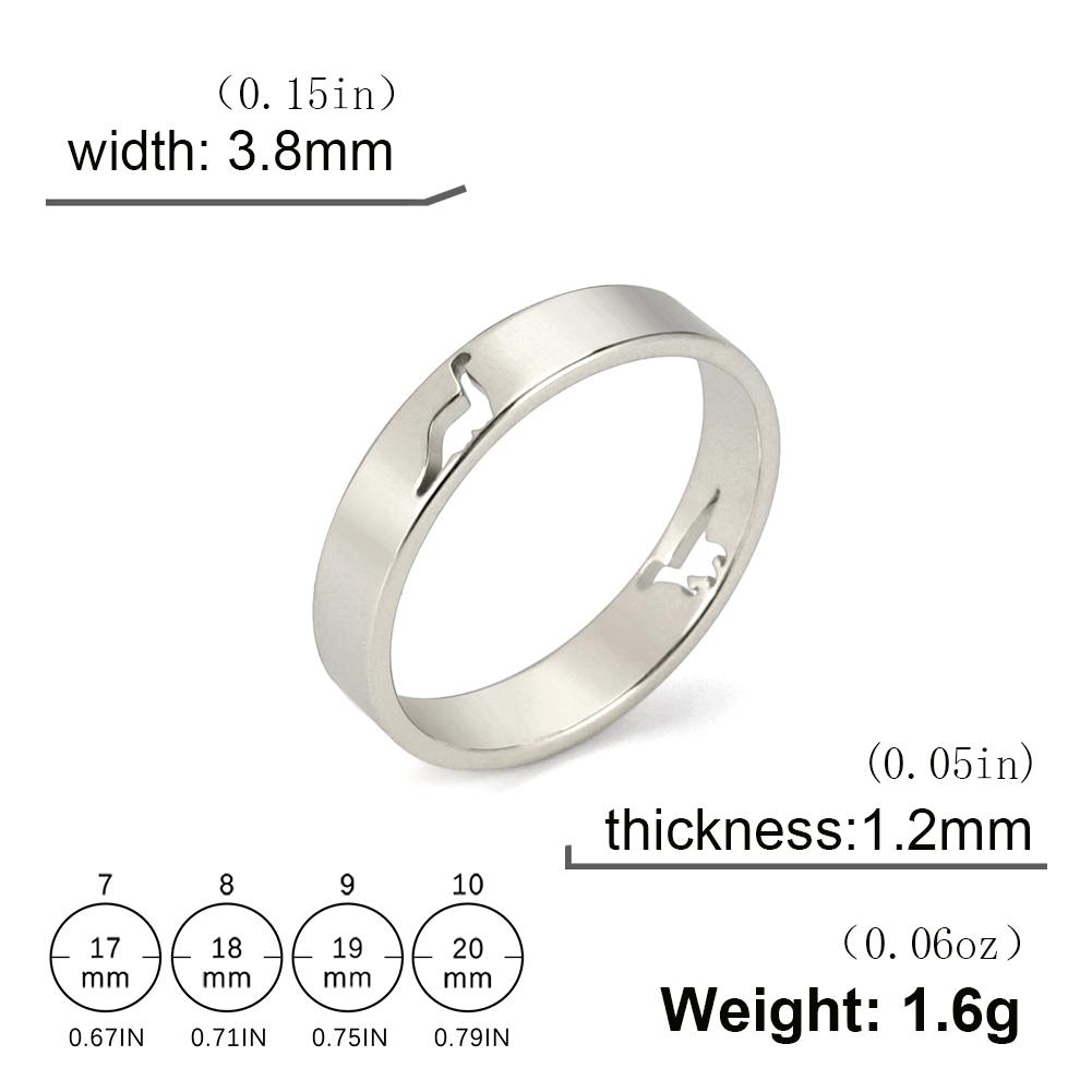 Hollow Dinosaur Ring Stainless Steel Gold Tyrannosaurus Brachiosaurus Finger Rings Couple Jewelry for Women Men