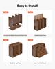 Wood Literature Organizer 24 Compartments Office Mailboxes Brown, Countertop Literature Sorter for Files Documents Papers, with Adjustable Shelves,