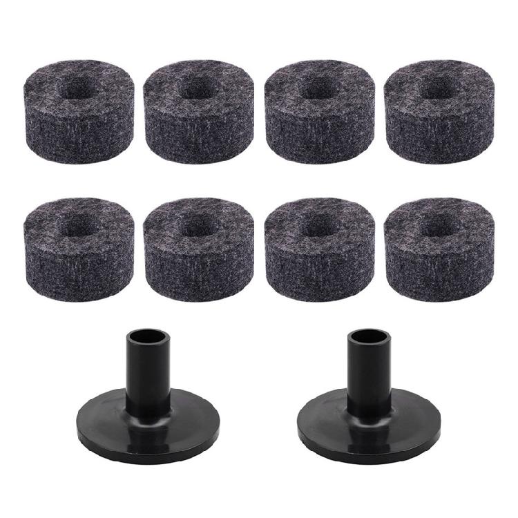 Plastic Long Cymbal Sleeves with Felt Washers for Drum Set Percussion Instrument Parts Easy to Installation Enduring