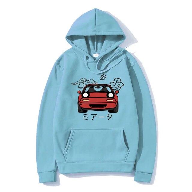 Anime Initial D Hoodie JDM Japanese Automotive Miata MX5 Printed Hoody Women Crewneck Sweatshirts Unisex Pullover Tops Unisex Clothing