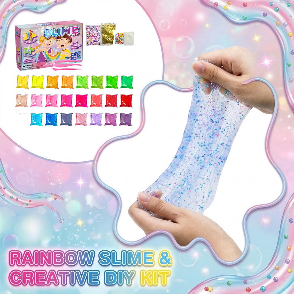 Creative Slime Kit DIY Fashionable Colorful Toy Set with Abundant Accessories Safe Eco-friendly Children's Craft Activity