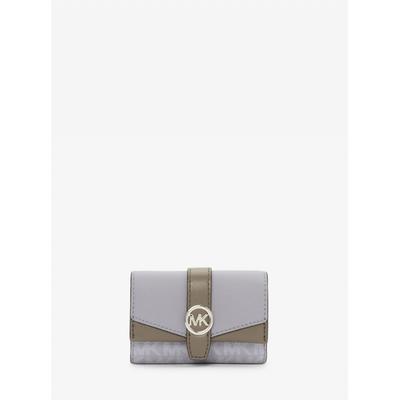 Greenwich Flap Key Case Small   Mk Signature 35r6sgrk1b2612 Lilac Multi
