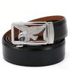 Genuine Leather Men's Belt Golden Silvery Automatic Eagle Buckle Waistband for Man High Quality Designer Male Waist Strap 3.5CM