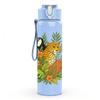 1PC Tropical Leopard Pattern 750ml Color Plastic Sports Water Bottle Leakproof Flip Straw Lid Suitable for Sports Office Home Use