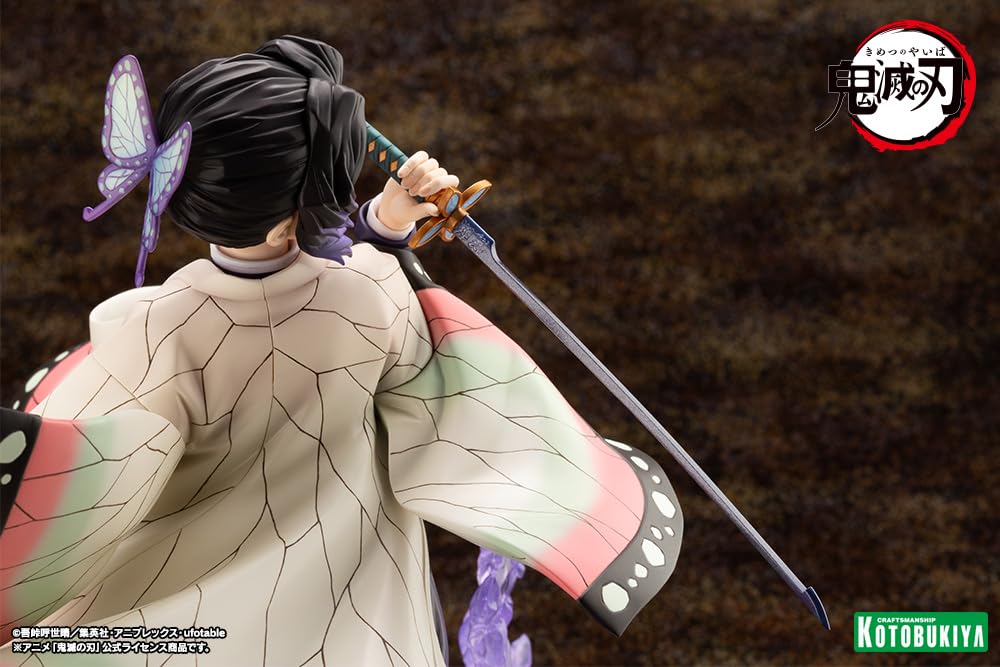 Kotobukiya Demon Kimetsu No Yaiba ARTFX J Shinobu Kocho Scale PVC Painted Complete Figure Slayer 1/8