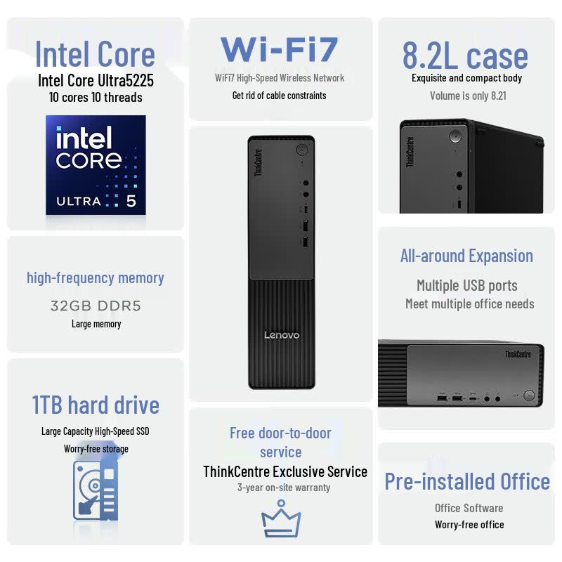 Lenovo S500 Commercial Desktop PC with Monitor (CN version)