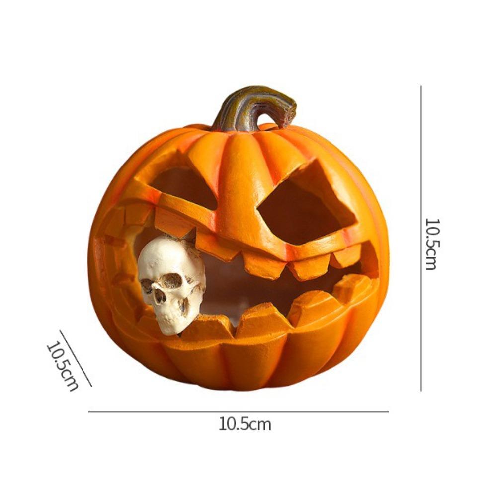 Biting Skull Halloween Resin Decoration Pumpkin Ghost Halloween Model  Indoor Dining