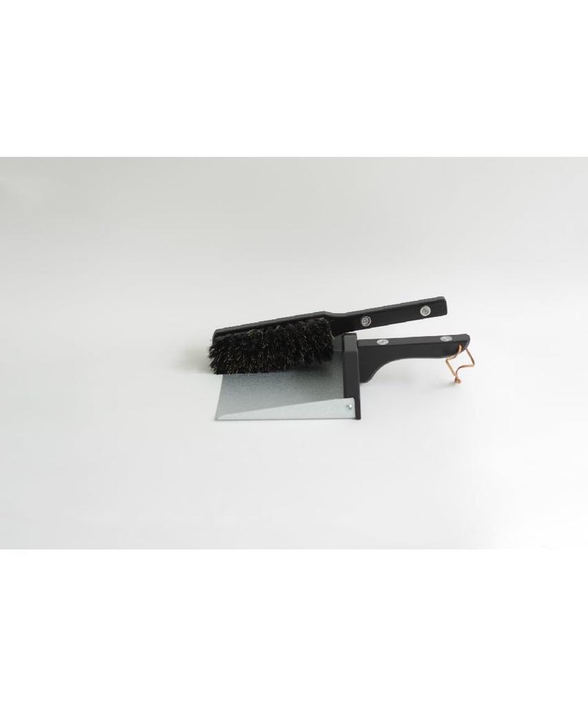 IDEA PORT Reszta Magnetic Brush Black Dustpan Cleaning Magnet Mini Made In Set, Broom, Set, Duster, Tools, Included, Tabletop, Size, Wooden,