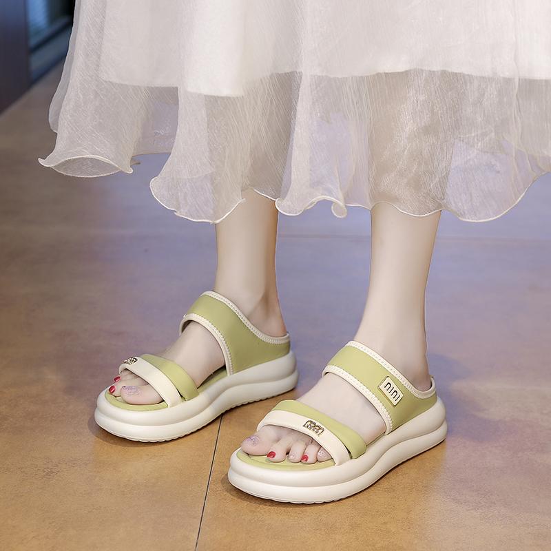 Fashion CRLAYDK Womens Slides Comfort Fashion Sandals Strap Ladies Lightweight Slip On Platform Outdoor Beach Slippers Walking Shoes