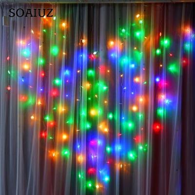 Herzförmige Vorhang-Lichter, 8 Modi, warmweißes Eiszapfen-Licht, Feen-Lichterkette, Schlafzimmer, Terrasse, Hochzeit, Hochzeit, Dekorationen