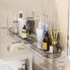 Suction Cup Washbasin Rack Non-drilling Faucet Rack, Toilet Washbasin Mirror Front Storage Rack Wall-mounted