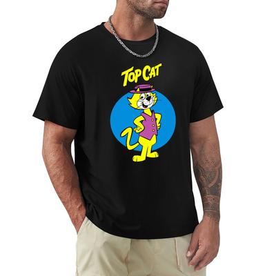Top Cat Retro Funny Cartoon TShirt Funny Gifts for a Boy Anime T Shirts Mens Plain T Shirts