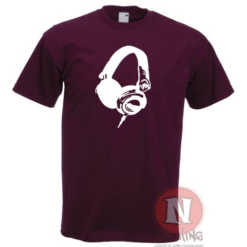 Headphones TShirt For Dj Club Dance Music Ibiza Rave Festival Audio Studio Edm 2XL