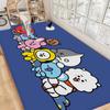 Cute B-b-bt21-es Bathroom Mat Anti-slip Absorb Water Long Strip Cushion Bedroon Mat Welcome Doormat