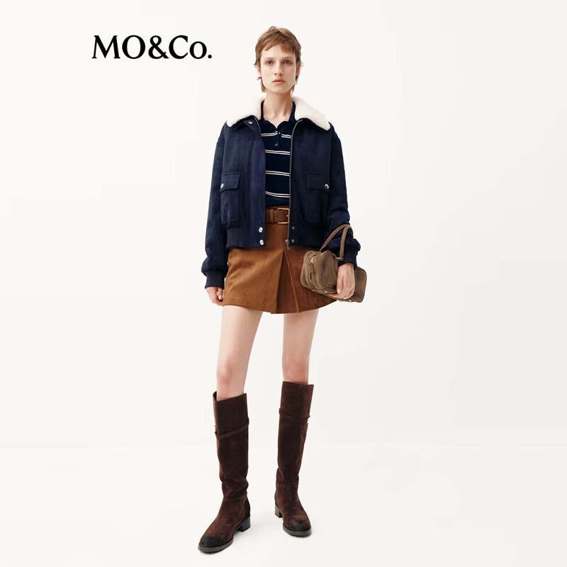 MO&Co. Women's Faux Fur Quilted Harrington Jacket