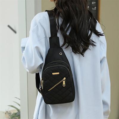 Bolso de pecho para mujer, informal, de moda, versátil, de tela de nailon, ligero, tipo bandolera, mochila para mujer, bolsos pequeños de hombro delanteros