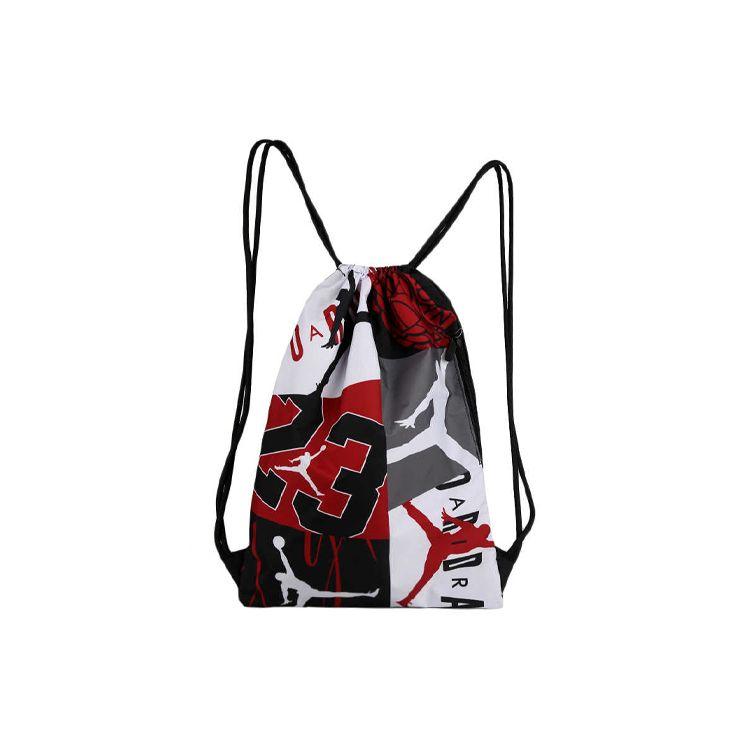 

Jordan Air Graffiti Large Capacity Drawstring Polyester Sports Backpack Unisex Backpack Red White 9A0360-R78 Red White
