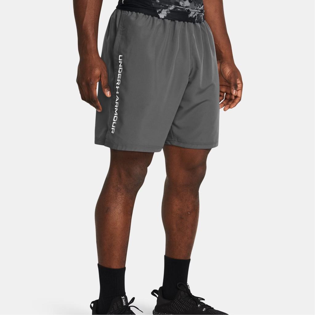 Under Armour Ua Tech™ Letter Print Breathable Woven Casual Shorts Men Shorts Dark-Gray 1383356-025