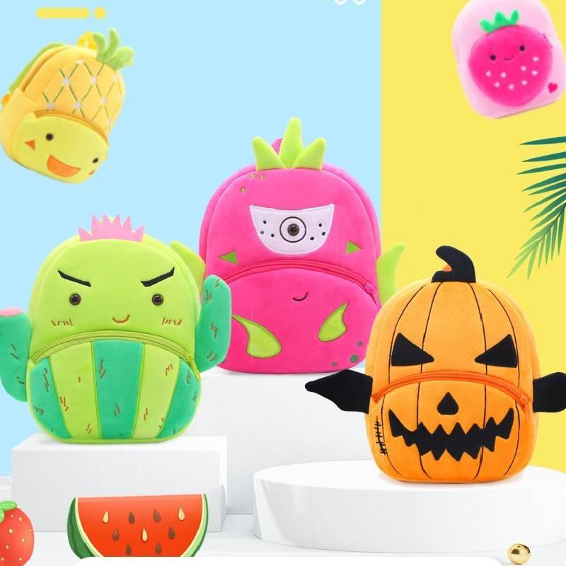 Lovely Cartoon Fruit Backpack For Kids 2-4 Years Old Plush Shoulder Bag Direct Sale Factory