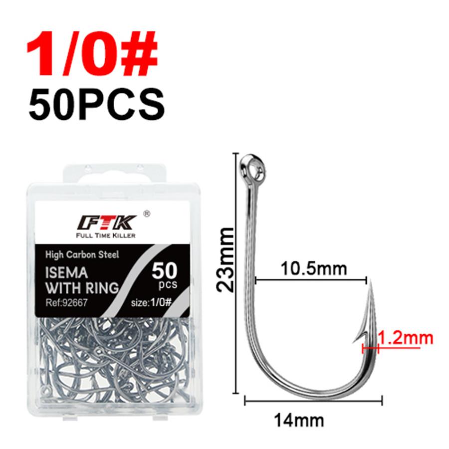FTK 50/100pcs Baitholder Fishing Hooks Sea Barbed Long Shank Beak Hook Live Bait Holder Fishing Worm Hooks Saltwater Accessories Tackle