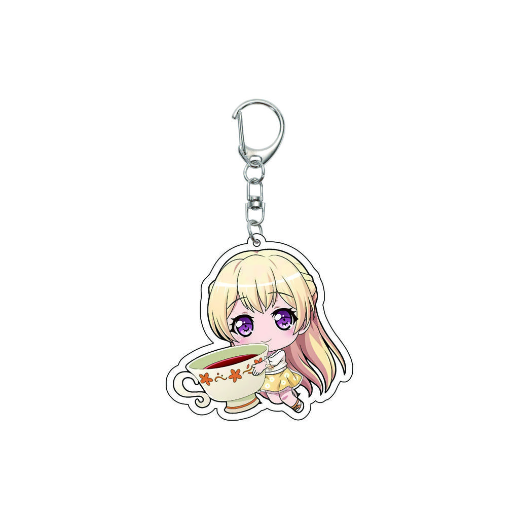 55MM Anime banG Dream Keychain Toyama Kasumi/Saya Yamabuki/Hanazono Tae Key Chain Acrylic Model Plate Christmas Gifts