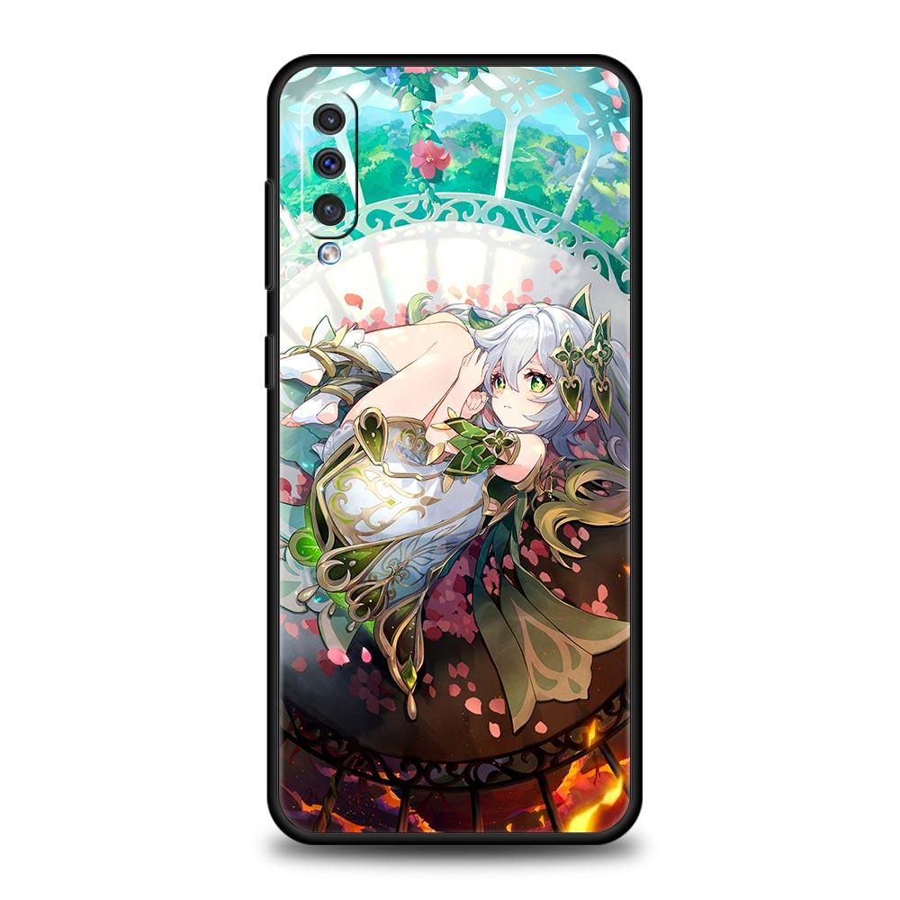Etui na telefon Genshin Impact landscape do Samsung A54 A52 A14 A50 A70 A10 A30 A40 A20S A20E A02S A12 A22 A34 A42 A32 5G A04s
