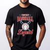 Fantasy Baseball Legend Fantasy Baseball Design White Graphic Tee Autumn Men's Shirt Camisetas Hombre