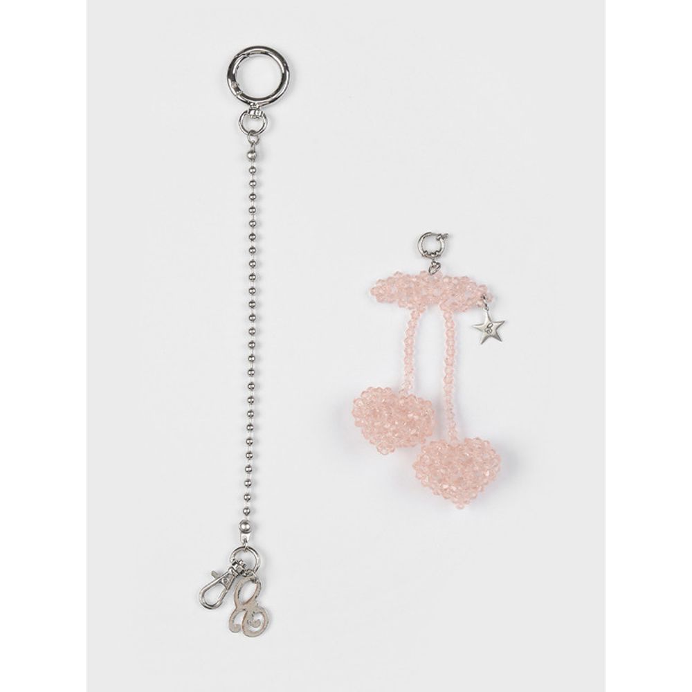 Eireve XL CHERRYx2 BEADED MULTI KEYCHAIN (PINK)