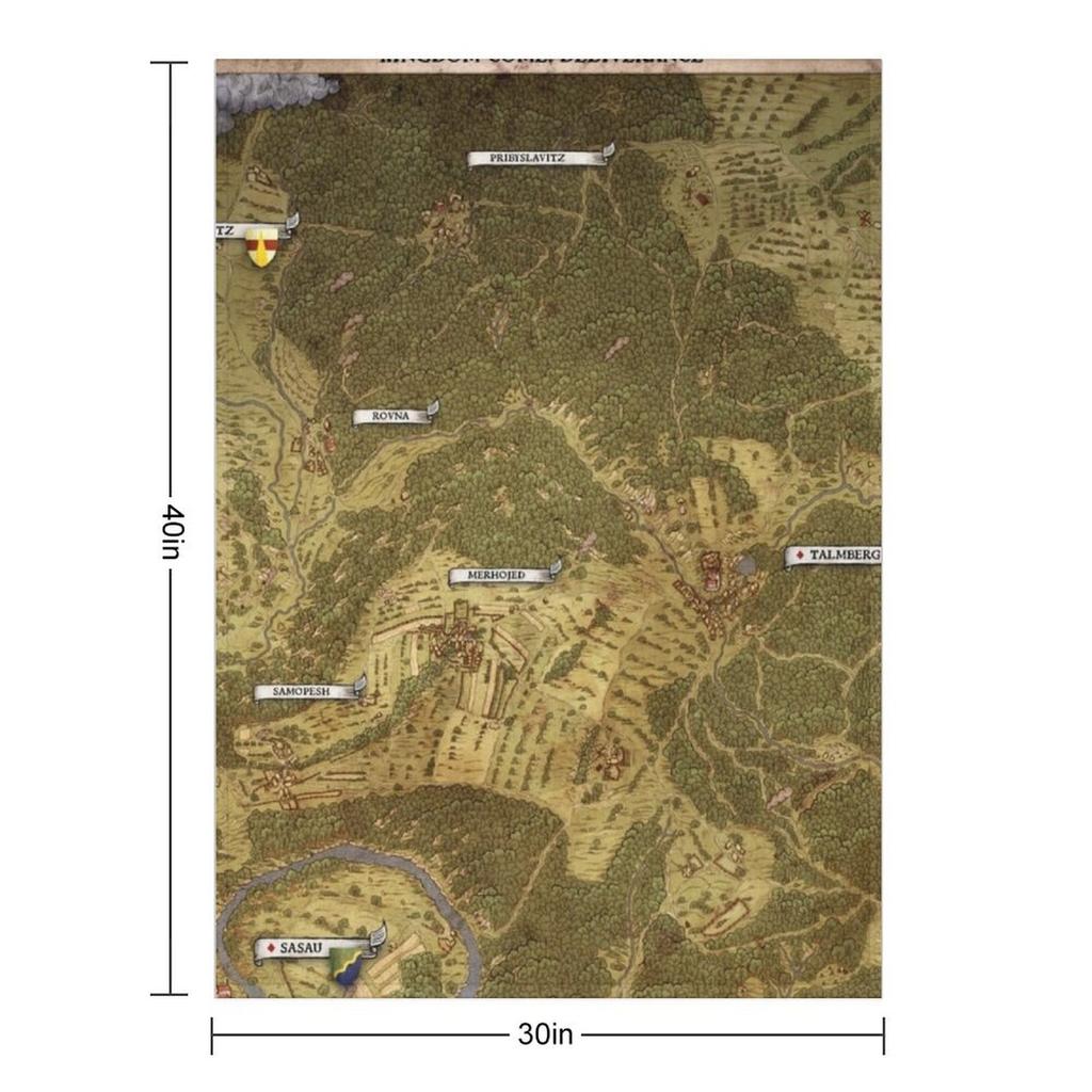 Kingdom Come Deliverance Mapa Přehozová deka pro miminka Ložní prádlo Luxusní značka Dekorační deky na pohovku