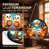 Halloween Holiday Decorations LED Glowing Hanging Decor Acrylic Window Ornament with Light Spooky Durable Signs Sign for Door Wall Haunted