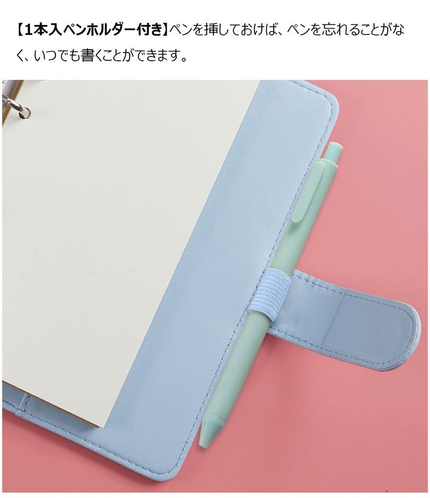 Costowns Skóra A6 z Uchwytami na Długopisy 4 Zawiera 80 Notatek Biuro Biznesowe Idealne na i Promocję 8 Kolorów Wysokiej Jakości Planer, Rozmiar, 6-otworowy, Uchwyt,