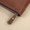 Herren Vintage PU Leder Geldbörse Reißverschluss Dreifach-Geldbörse Kurze Geldbörse Multi-Kartenhalter Münzfach Ausweisfenster Lässige Business-Geldbörse
