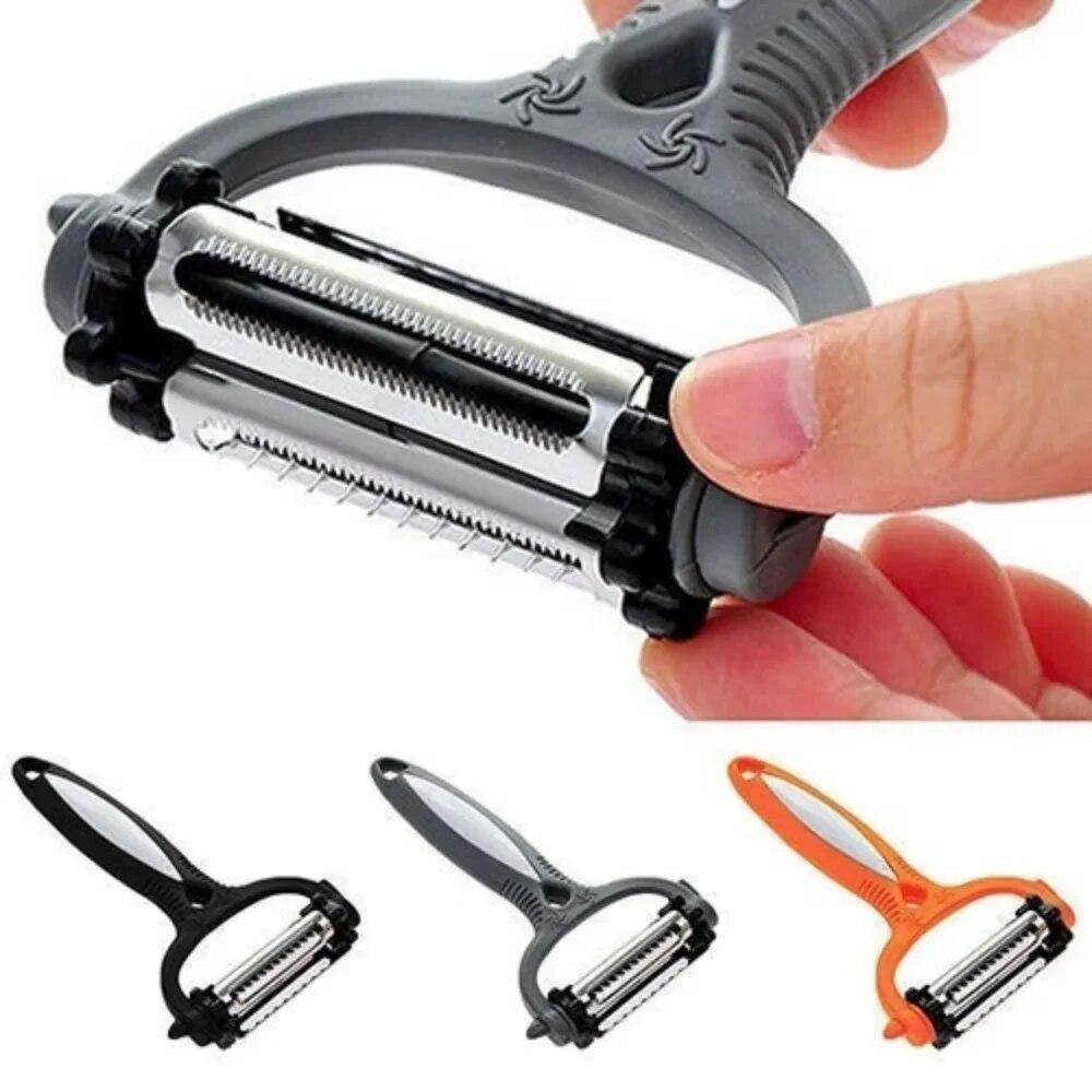 1PC New Multifunctional 360 Degree Rotary Peeler Kitchen Tool 3 In 1 Rotary Fruit Vegetable Carrot Potato Peeler Cutter Slicer