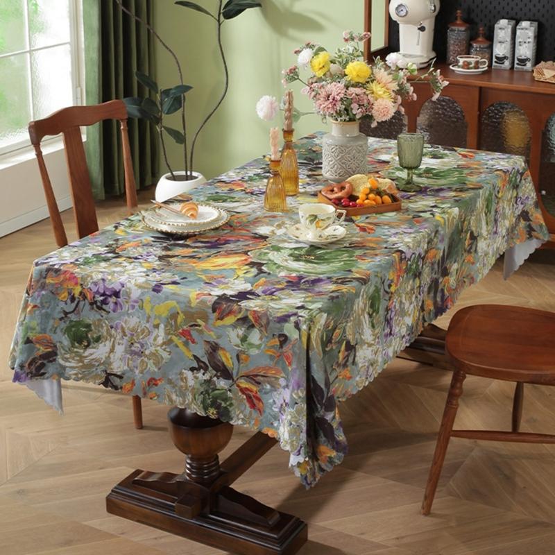 Stylish American Art Table Cover Scratch Resistant Polyester Multipurpose Home Decoration Accessory