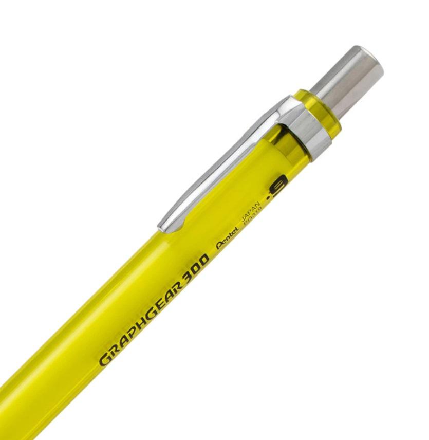 Pentel Graphgear 300 Mechanical Pencil 0.9Mm Yellow Pg319-Tgx