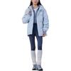 Adidas Down Jackets Unisex Glossy Finish Blue Hooded Moderate KQ5538