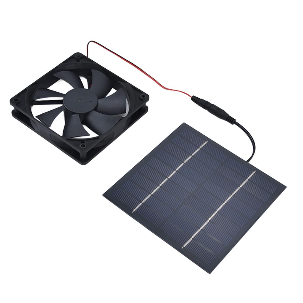 Solar Powered Exhaust Fan 10W Single Fan Waterproof Solar Panel Fan Kit for Chicken Coops Greenhouses
