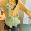 Zipper Long Neck Dinosaur Bag Plush Shoulder Bags Fashion Cartoon Crossbody Bag  Girls