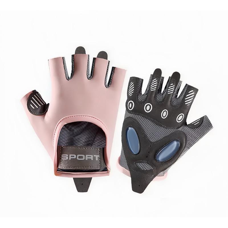 Sports gloves half finger ice silk breathable wear-resistant fitness gloves L