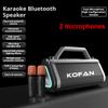 Shocking Bass Colorful Light Effect Bluetooth 5.0 Speaker With 2 Mics Portable Subwoofer Wireless Subwoofer Boombox Home Karaoke
