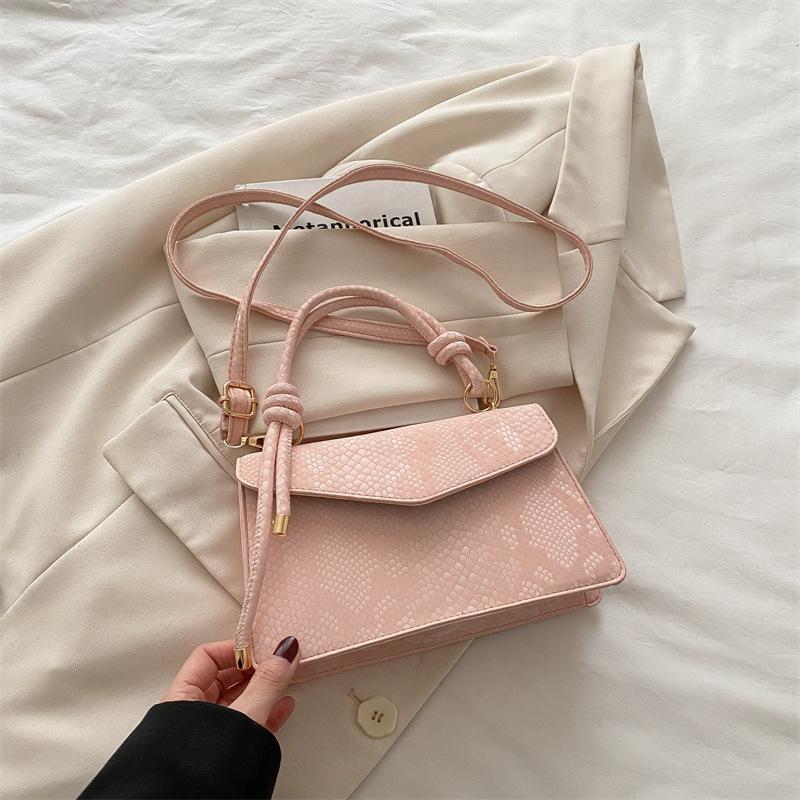 Solid Color Texture, Foreign Style Indentation, Shoulder Messenger Bag, New Small Square Bag, Popular Personalized Light Luxury Women's Bag This Year