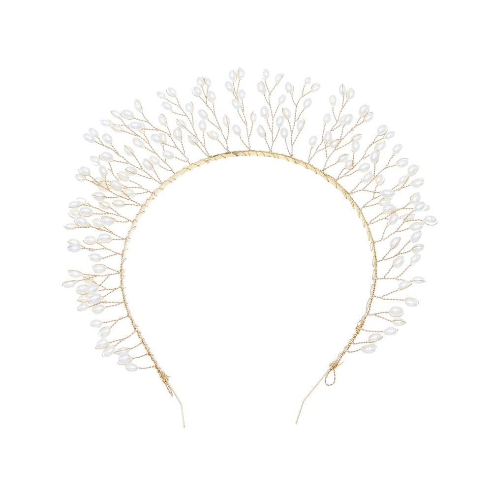 Crown Tiaras Retro Hair Accessories Head Bands Hair Hoop Gold Leaf
