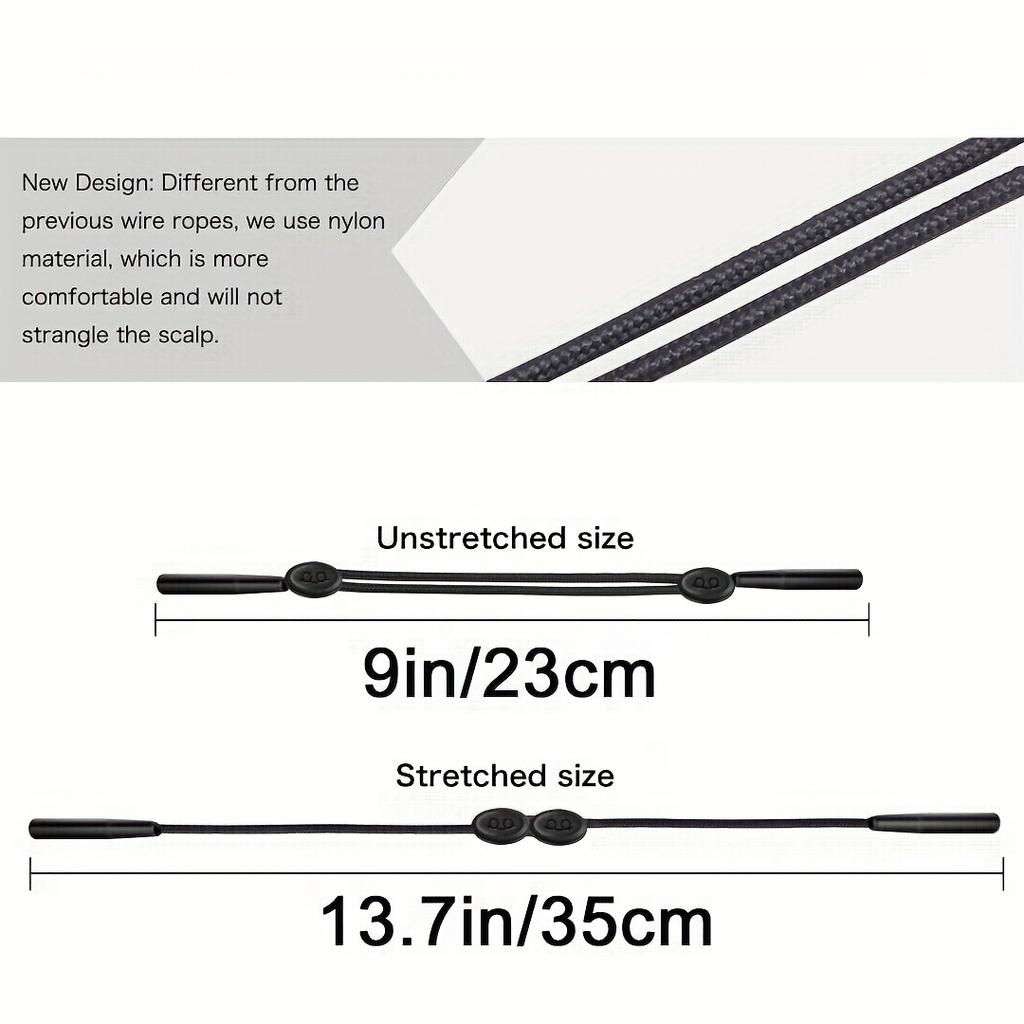 3 Stück Brillenband Sportbrillen-Trägerband für Damen Herren, Verstellbares Sonnenbrillenband Augenbrillen-Kordelband