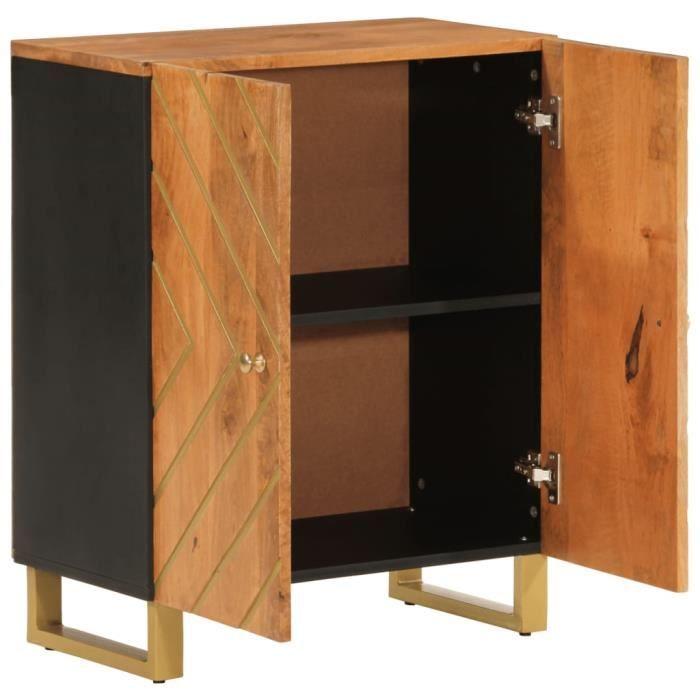 VidaXL Sideboard Brown and Black 60x33.5x75 Cm Mango Wood 356785