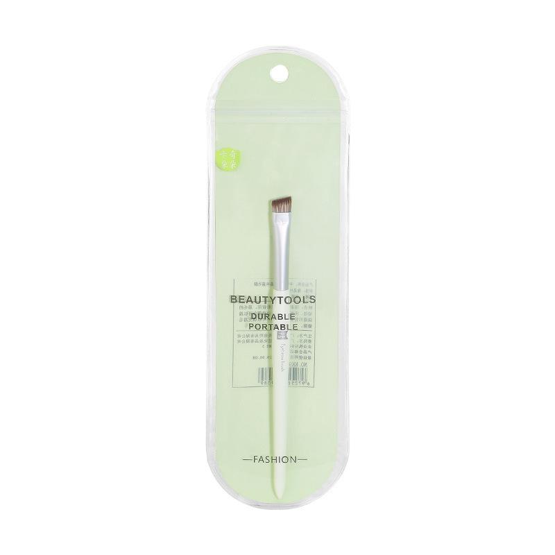 

Matcha Green Angled Eyebrow Brush - Soft Microcrystalline Silk Bristles for Face Contouring, Single Piece (KK908)